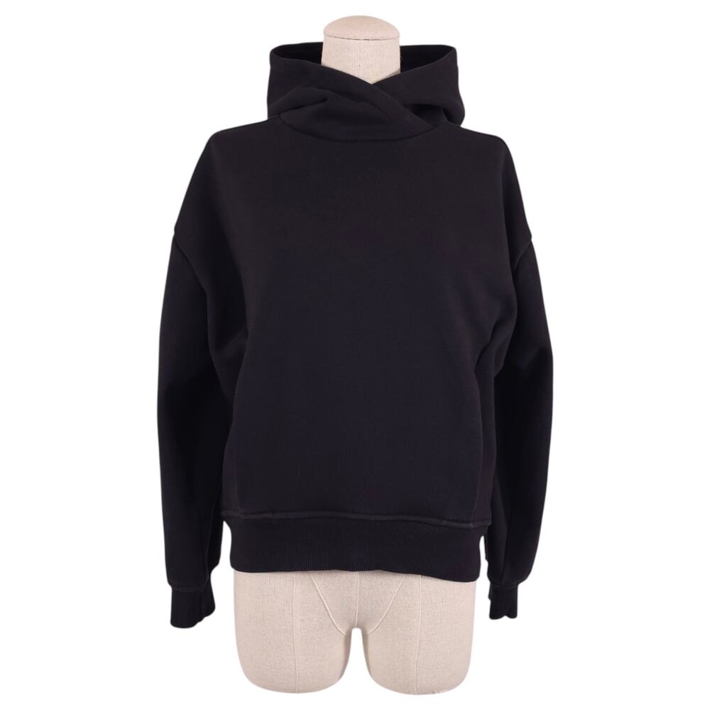 Athleta Cozy Karma Hooded Sweatshirt Black Sz Extra Small